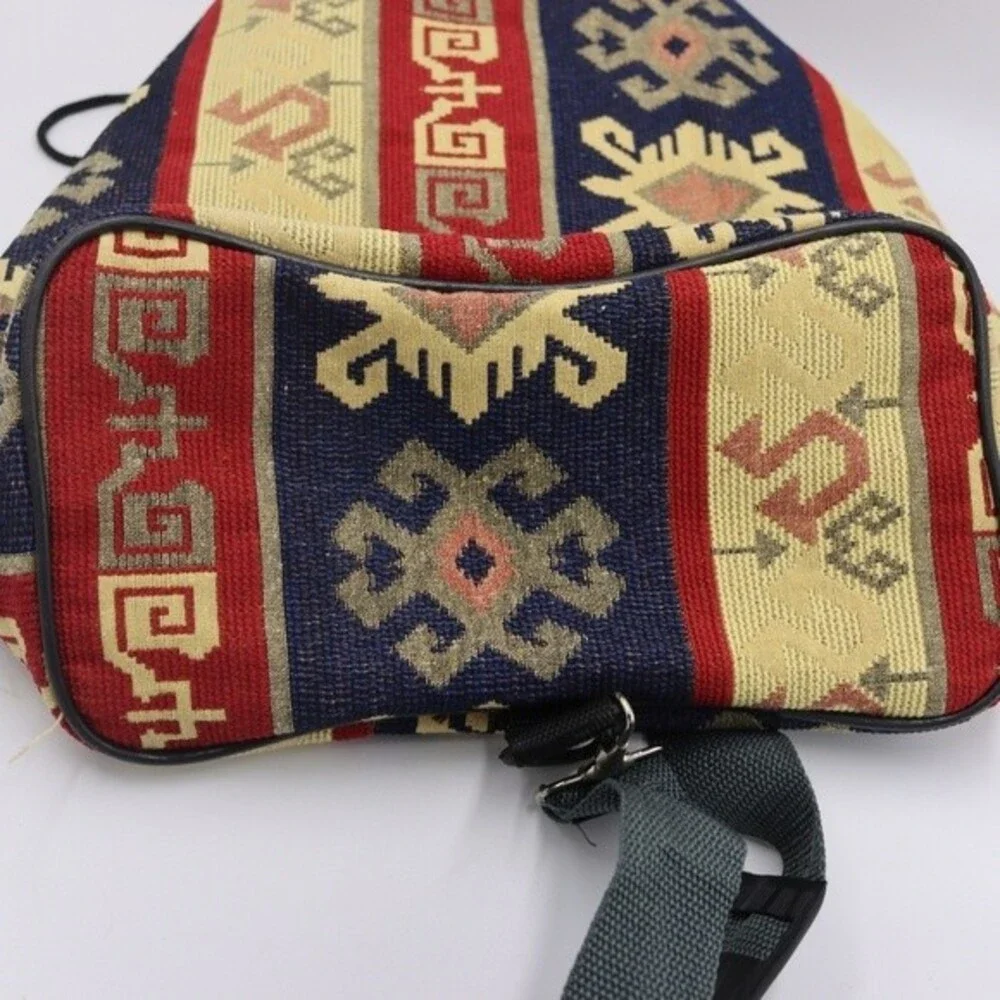 Beautiful Middle Eastern Print Bohemian Sling one Shoulder Back Pack Drawstring
